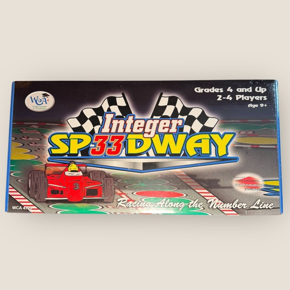 Integer Speedway Board Game Grades 4+ Age 9+ Math Educational Game 2-4 Players
